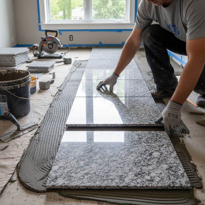 Travertine Floor Installation